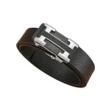 Черный с серебряной пряжкой