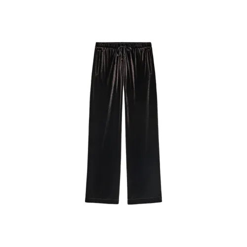 ZARA Темно-коричневые женские повседневные штаны