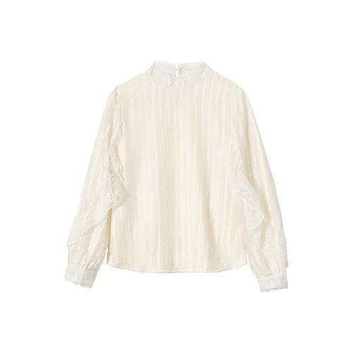 LANGQING Абрикос Giveaway Бренд Наклеенный Женские Рубашки