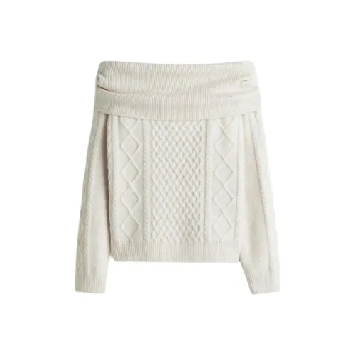 H M Светлый Бежевый Смешанный Цвет Женский Свитер