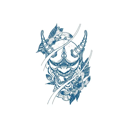 Волшебный Тень Среди Цветов Травяной Татуировка Наклейка