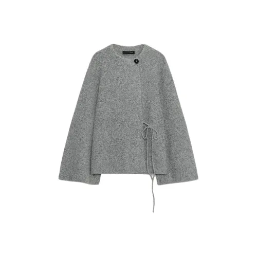 ZARA Light Gray Women's Coat ZARA Светло-серый женский пальто
