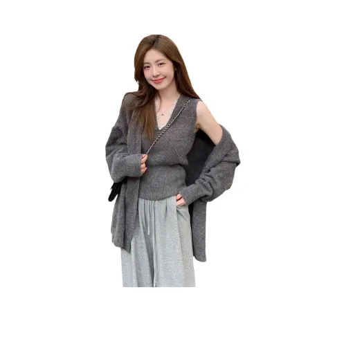 GUOZHEN Серый Женский Трикотаж