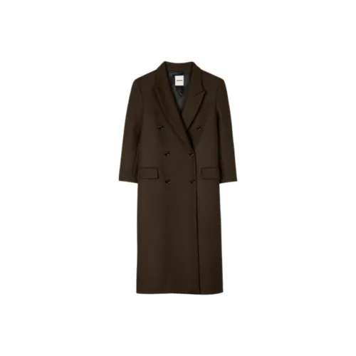 Sandro Коричнево-желтое женское пальто