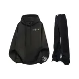 Черный [с флисовой подкладкой] свитшот + черные джинсы