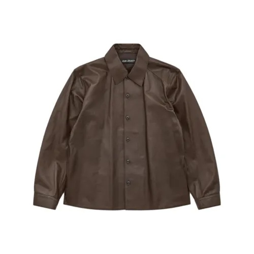 OUR LEGACY Кожа Куртка Мужская