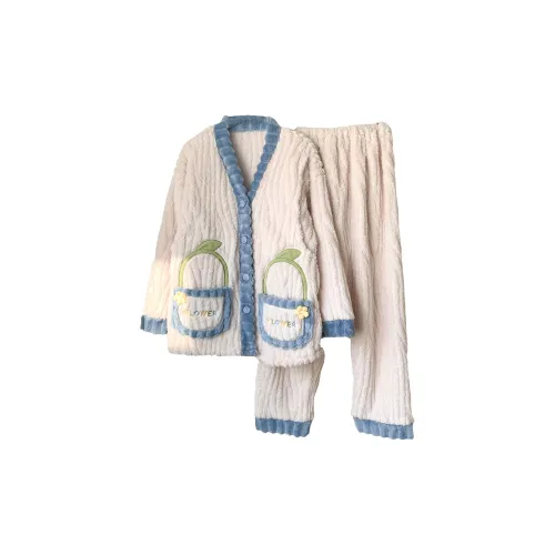 GOYN Белый Синий Женские Пижамные Комплекты