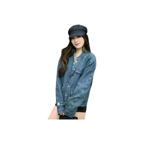 MDEHT Джинсовый синий Женские Куртки