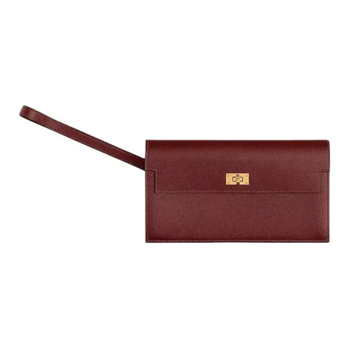 HERMES Kelly Pocket Телячья кожа Кошелек Женские 55 Руж H HERMES Красный