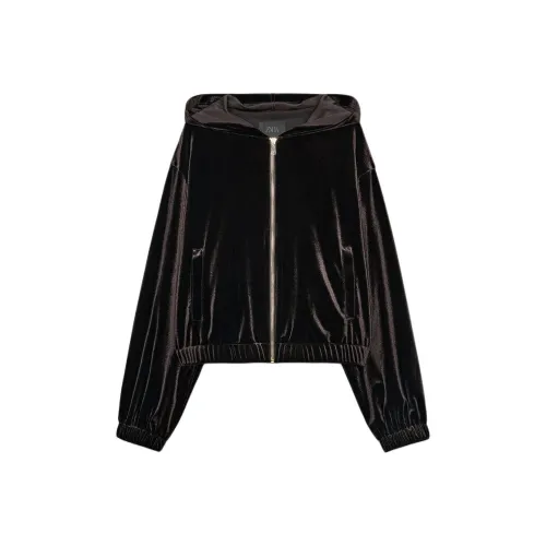 ZARA Collaboration Темно-коричневые Женские Куртки