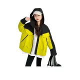 Неоновый зеленый одиночный пальто