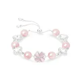 Счастливый браслет с четырехлистным клевером - розовый