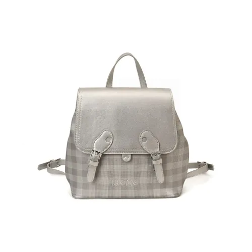 WRELS ПУ (полиуретан) Рюкзак Стандартный Women's Silver Черный кофейный Экрю