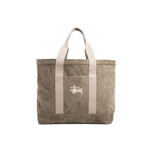 Stussy Хлопок Одно плечо Сумка Экстра-большая Мужская Каменная