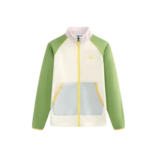 Mizuno Горчичный зеленый Детские флисовые кофты