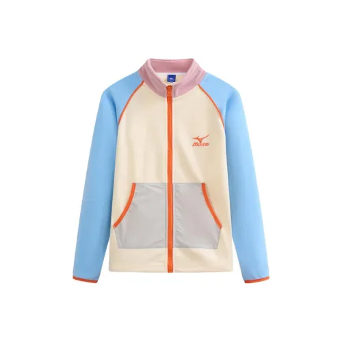 Mizuno Светло-синие детские флисовые толстовки