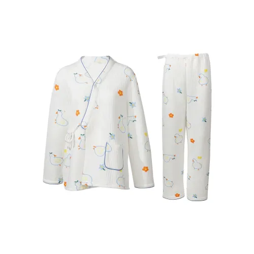 ALDOLA Duckling Принт Женские Пижамные Комплекты