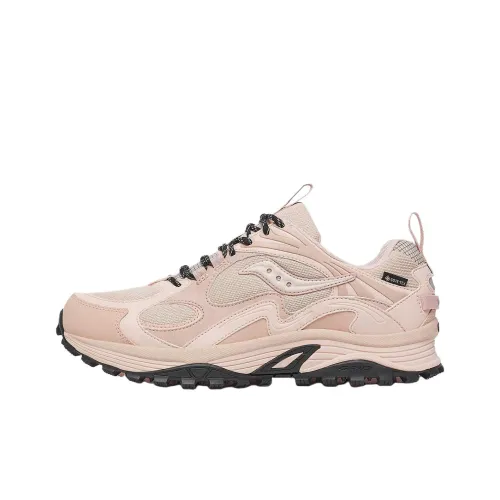 Saucony Grid Aura X Амортизация Водонепроницаемый Дышащая Поддержка Беговые кроссовки Унисекс Розовый