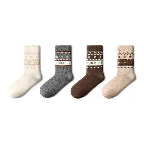 PRIMEET Носки Crew Женские упаковка из 4 пар