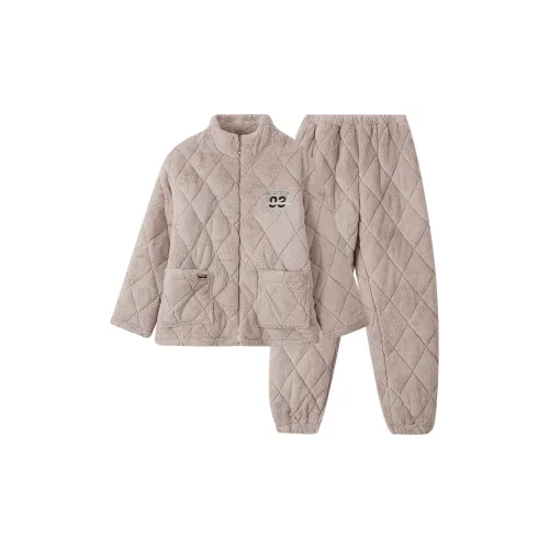 Qin Jing Пижамный комплект Женские Кофейный