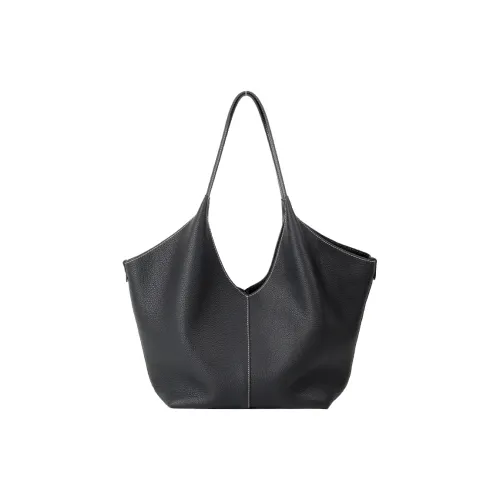 YOCAMU Сумка через плечо из натуральной коровьей кожи Маленький размер Рекомендуемый размер Женский Черный