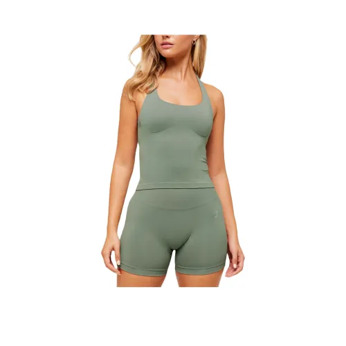 GYMSHARK Зеленый Женские Майки для Йоги
