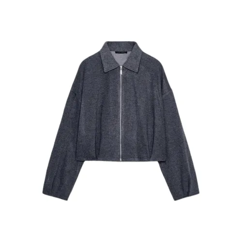 ZARA Зебра с принтом серый женские куртки