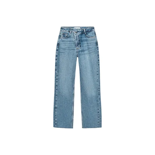 ZARA Medium Blue Women's Jeans ZARA Средне-синие женские джинсы