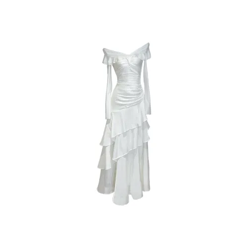 GJFD Длинное платье с длинными рукавами женское