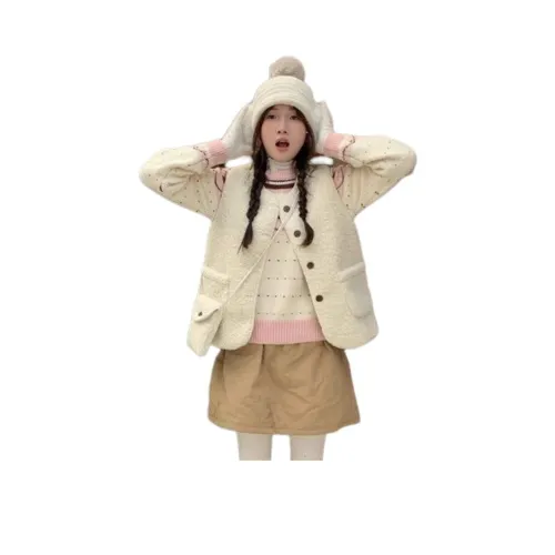 MDEHT Экрю Женские Жилеты