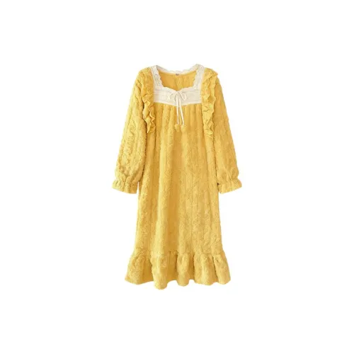 Daiyindie Осенне-зимняя ночная сорочка Женская Утолщенная и с флисовой подкладкой Теплая Пижама из кораллового флиса