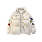 Белый хлопковый пуховик