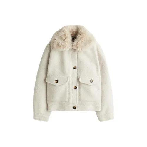 H M Light Beige Women's Jackets H M Светло-бежевые женские куртки