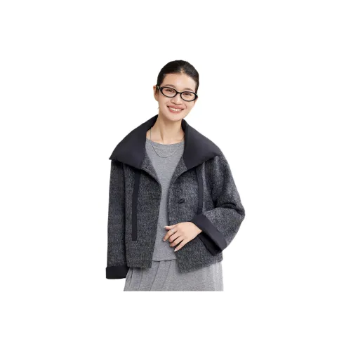 Beast King Темный Настоящий Серый Женское Пальто