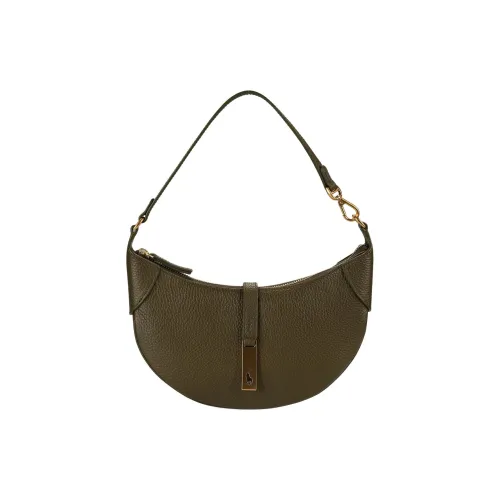 Polo Ralph Lauren Кожа Сумка через плечо Маленькая Женская Оливковая