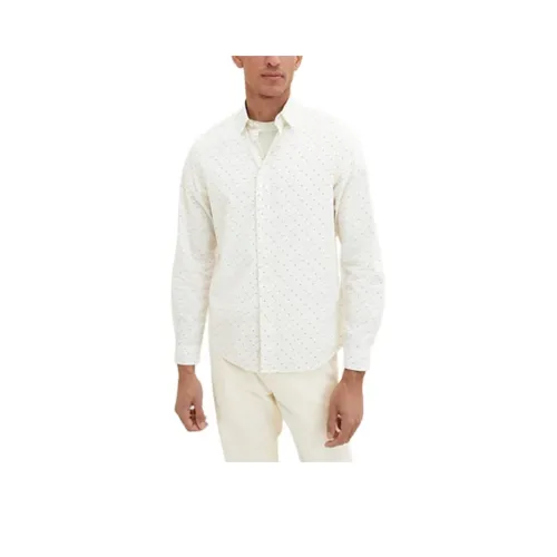 TOM TAILOR Серый Белый Мужские Рубашки