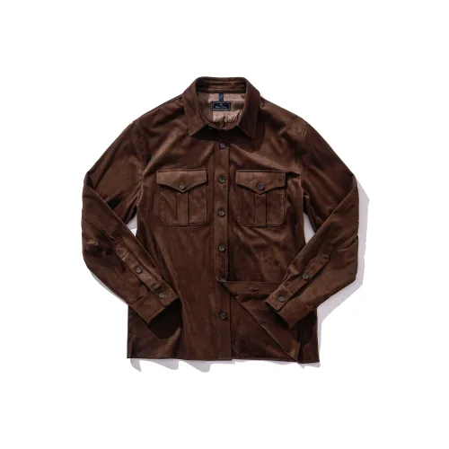 BIBURY COURT Кофе 57# Мужские Рубашки