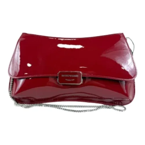 EMPORIO ARMANI Лакированная кожа Сумка через плечо Женская Рубиновый красный