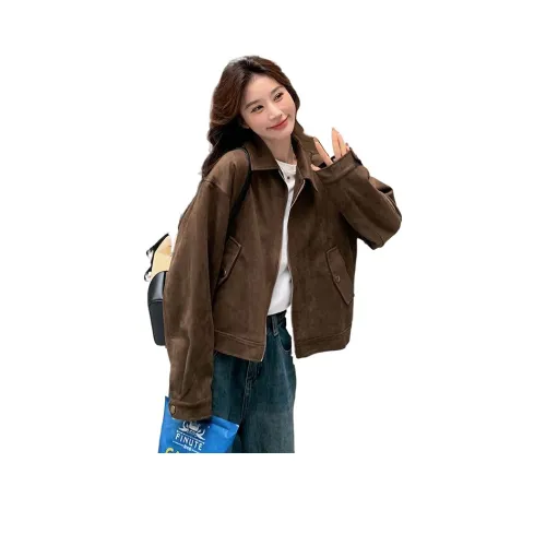 LANMOU Коричневый Женский Куртки