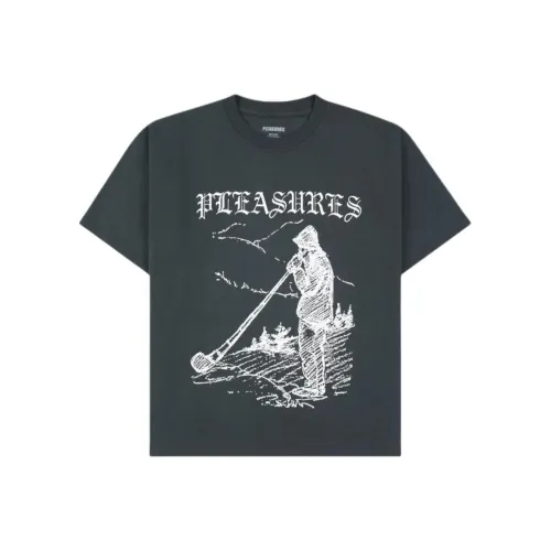 PLEASURES совместная бренд PIPE Черная T-рубашка T-рубашка Мужская