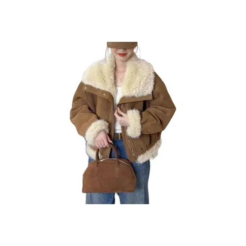 FEIERDAOSHANGDEMAO Вельвет Feel Пальто Женское