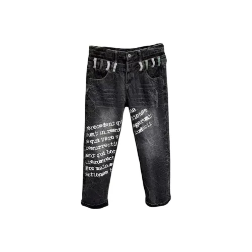 PWUE Дымчатый Серый Унисекс Джинсы