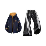 Комплект одежды (Темно-синий топ + черные штаны)