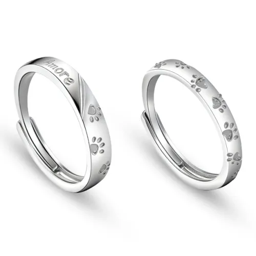 UX Index Палец Кольцо Fashion Versatile Открыто Ended Парные кольца Унисекс