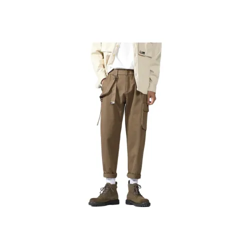 GELANLU Весенние и Осенние Карго Брюки Прямой крой Унисекс