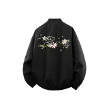 Черный хлопковый пуховик