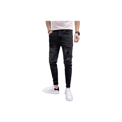 YONGYAN Мужские черные джинсы