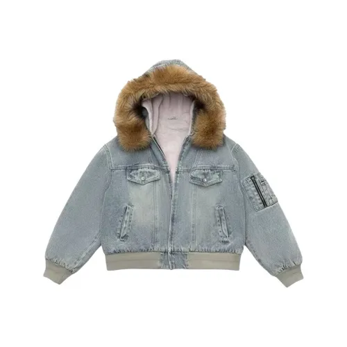 TSKIU Джинсовый синий Женская Джинсовая Куртка