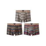 [Винтаж Этнический Стиль] Светлый Абрикос С принтом - Черный С принтом - Королевский Синий С принтом (3 упаковки)