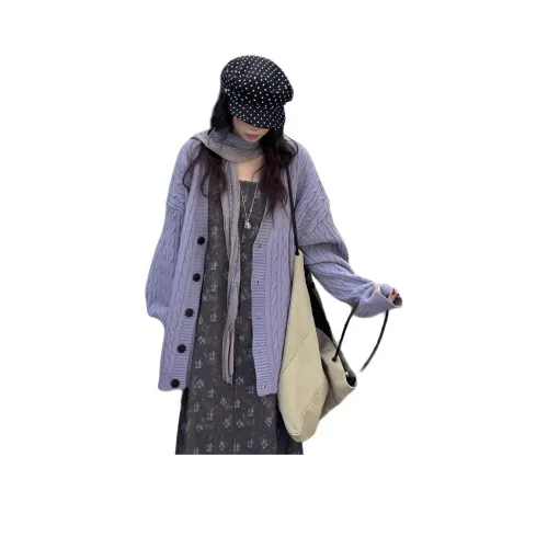 MDEHT Фиолетовый Женский Трикотаж